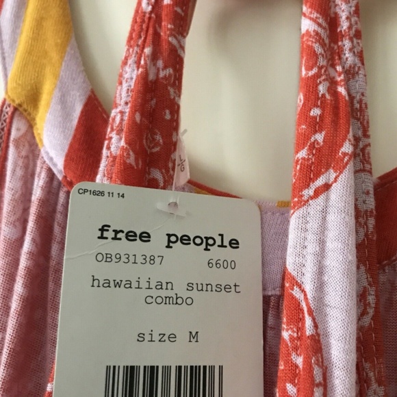 Free People Mini Tunic Dress Top Red Sleeveless - Picture 8 of 9